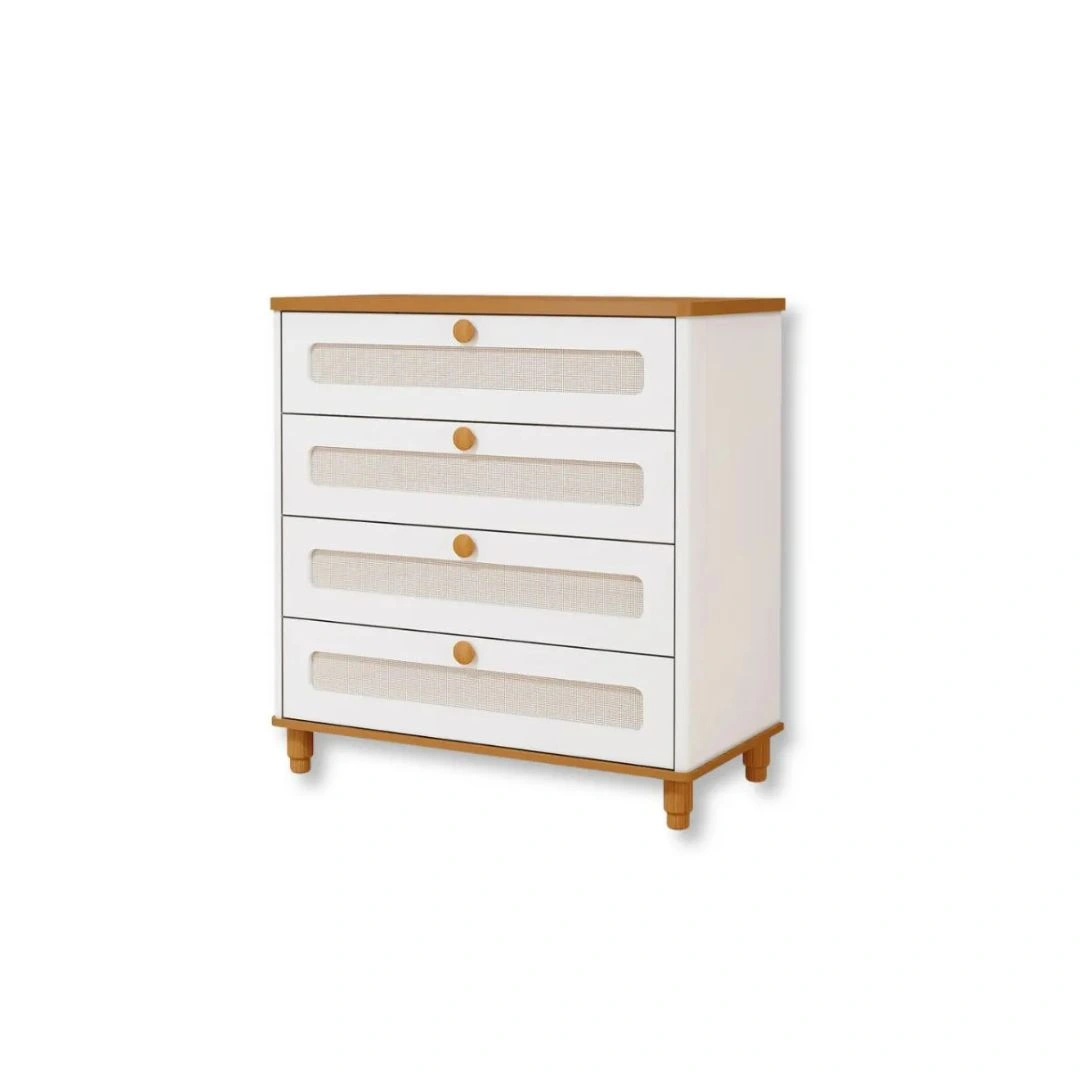 Comoda Alfajor Branco Acetinado/Nature